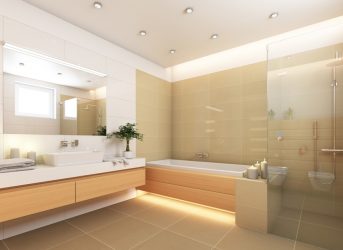 Bright Bathroom With Candels